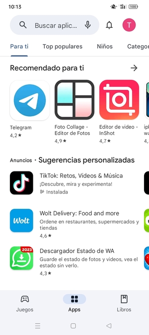 Seleccione la barra de Búsqueda