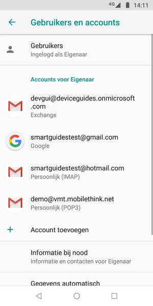 Selecteer uw Google-account