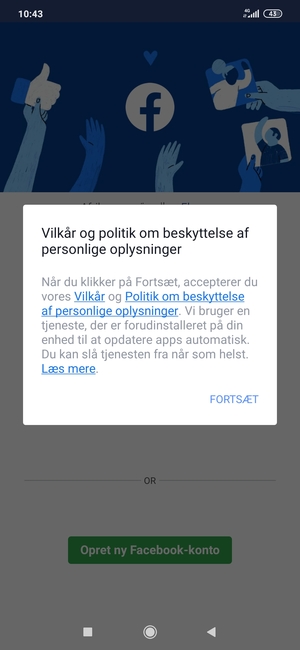 Vælg FORTSÆT
