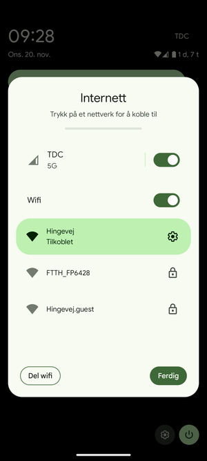 Slå av Wifi
