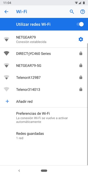 Ahora está conectado a la red Wi-Fi