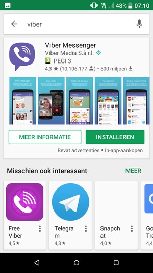 Selecteer de app