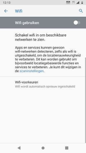 Schakel Wifi in
