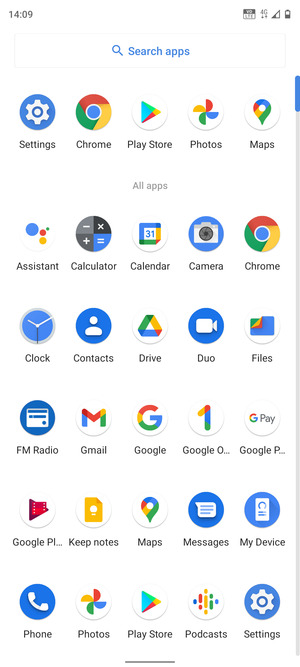 Scroll to and select Settings