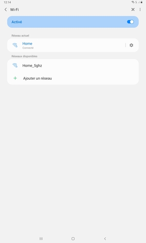 Vous êtes maintenant connecté au réseau Wi-Fi