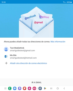 Seleccione IR A GMAIL