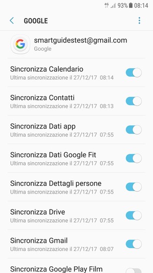 Seleziona il tasto Menu
