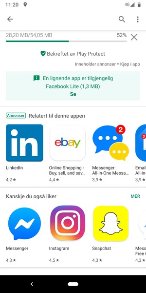 Vent til installasjonen er ferdig