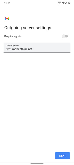 Turn off Require sign-in and select NEXT