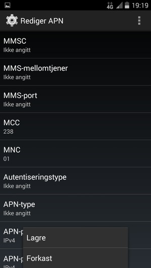Velg menyknappen og velg Lagre
