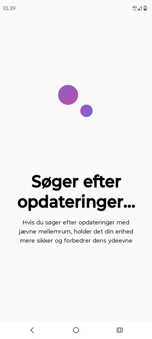 Afvent at søgningen er afsluttet