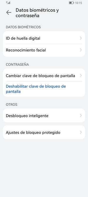 El teléfono ha sido asegurado con un bloqueo de pantalla