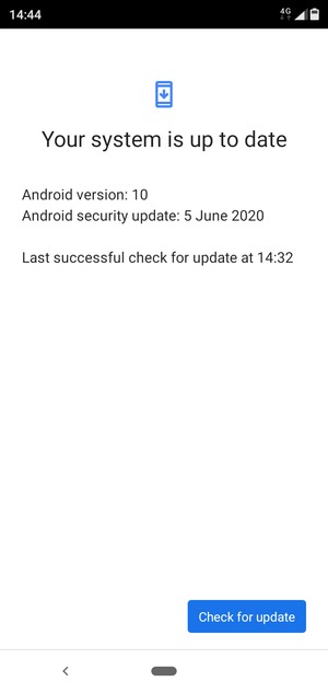 Select Check for update