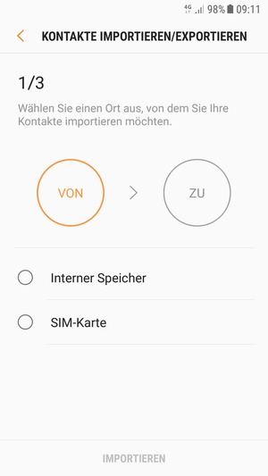Wählen Sie SIM-Karte