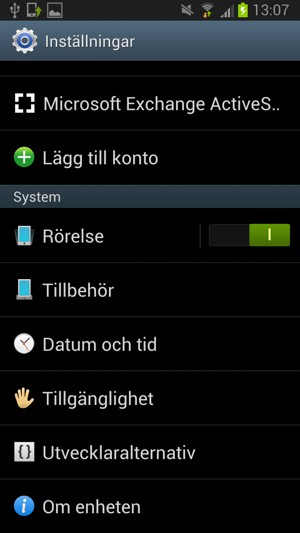 Scrolla till och välj Om enheten