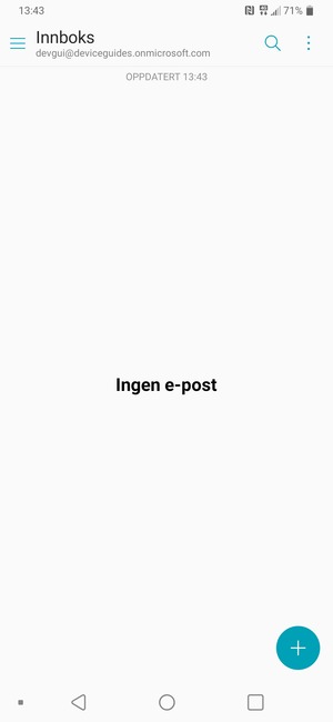Kontoen er klar til bruk
