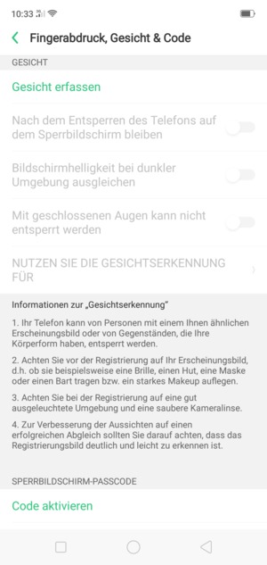 Scrollen Sie und wählen Sie TCode Aktivieren