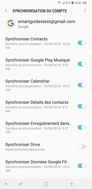 Sélectionnez le bouton du Menu