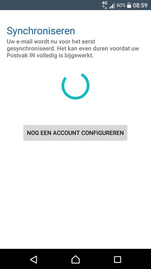 Wacht tot het synchronisatieproces beëindigd is