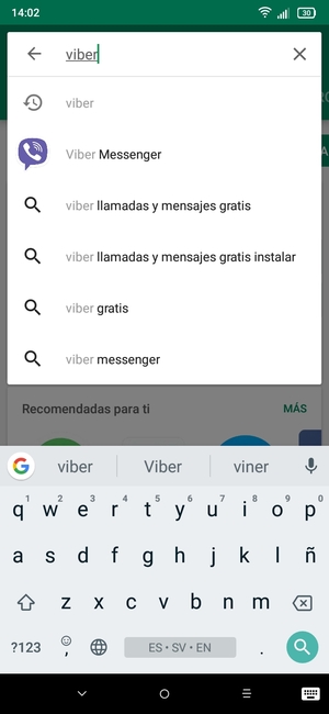 Introduzca el nombre de la aplicación y seleccione Buscar