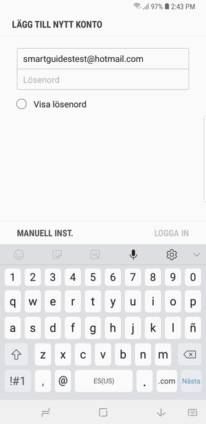 Ange din Hotmail-adress och välj Nästa