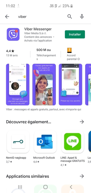 Sélectionnez l'appli