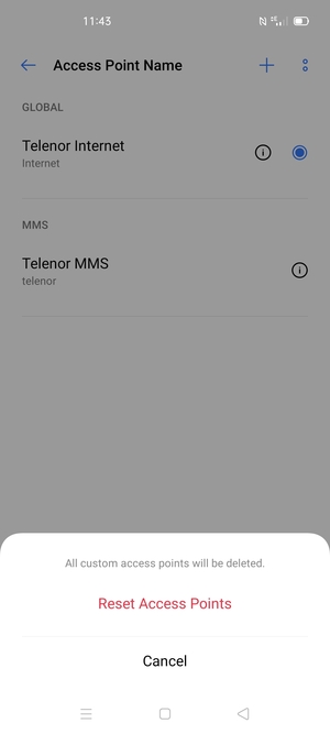 Select Reset Access Points
