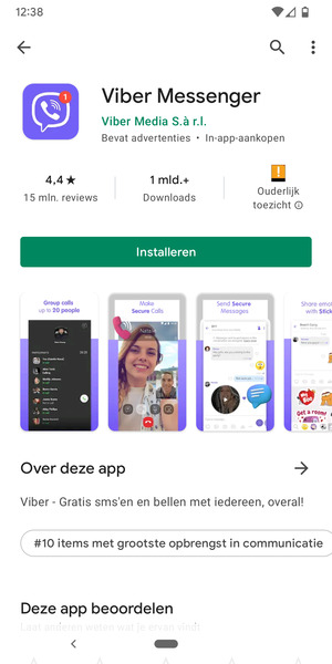 Selecteer Installeren