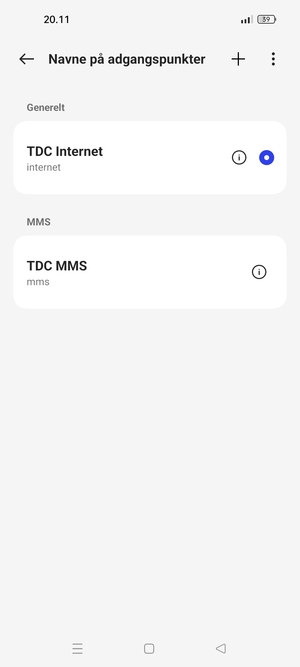 Din telefon er nu sat op til MMS