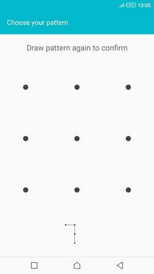 Draw the unlock pattern again