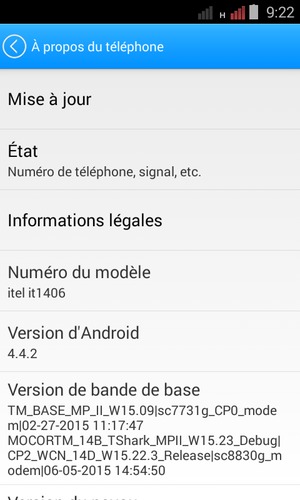 Sélectionnez Mise à jour