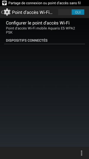 Votre téléphone est maintenant configuré pour être utilisé comme modem