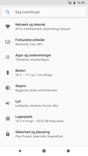 Vælg Netværk og internet