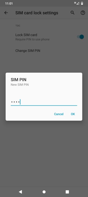 Enter your New SIM PIN and select OK