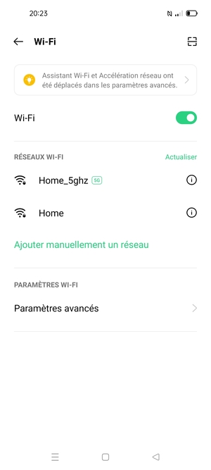 Sélectionnez le réseau sans fil auquel vous souhaitez vous connecter