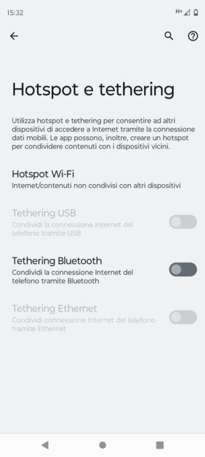 Seleziona Hotspot Wi-Fi