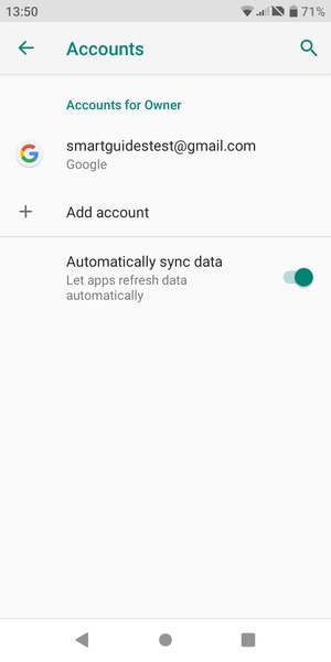 Select your Google account