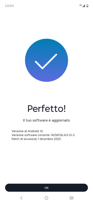 Se il tuo telefono è aggiornato, seleziona OK