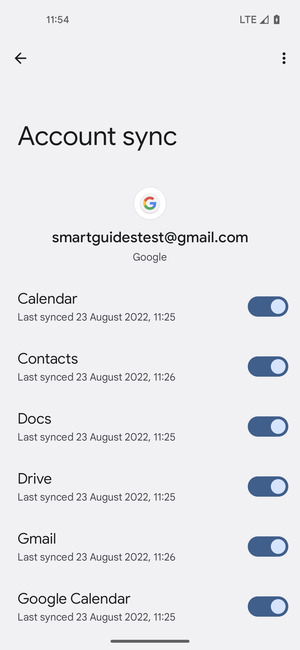 Make sure Contacts is selected