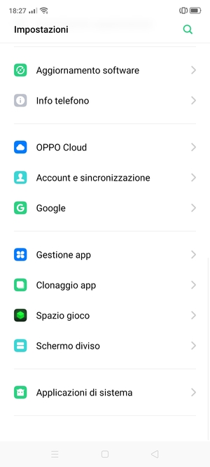 Scorri e seleziona Aggiornamento software