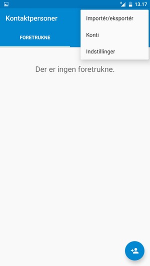 Vælg Importér/eksportér