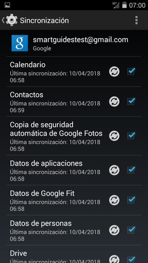 Su información será sincronizada
