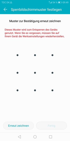 Zeichnen Sie das Entsperrmuster erneut