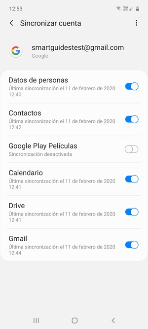 Asegúrese de haber seleccionado Contactos