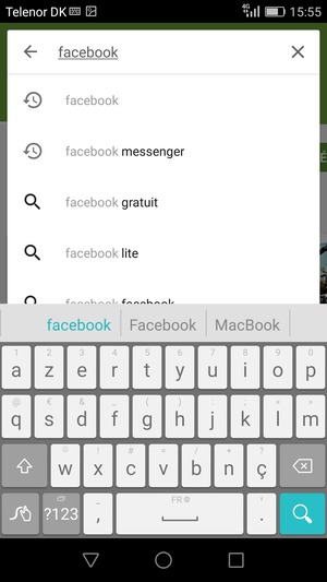 Saisissez le nom de l'appli et sélectionnez Rechercher