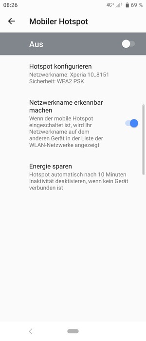Wählen Sie Hotspot konfigurieren