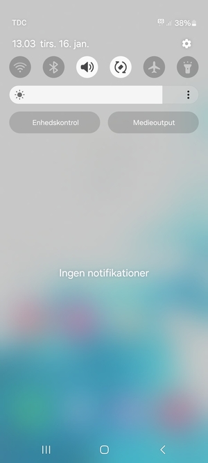 Aktiver topmenuen igen