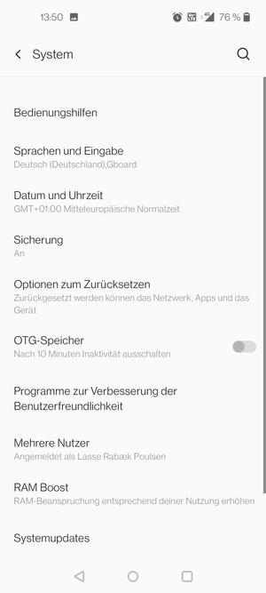 Wählen Sie Systemupdates