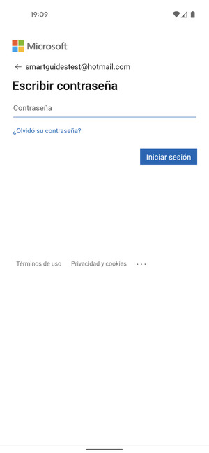Introduzca su contraseña y seleccione Iniciar sesión