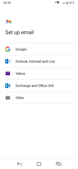 Select Exchange and Office 365